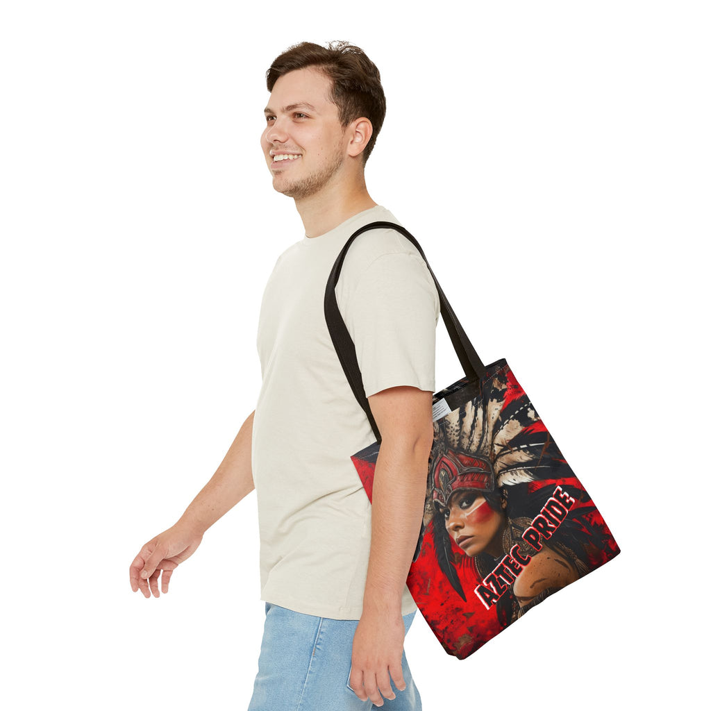 Aztec Moon Goddess Tote Bag – Aztec-Inspired Reusable Shopping Bag | GringoArte