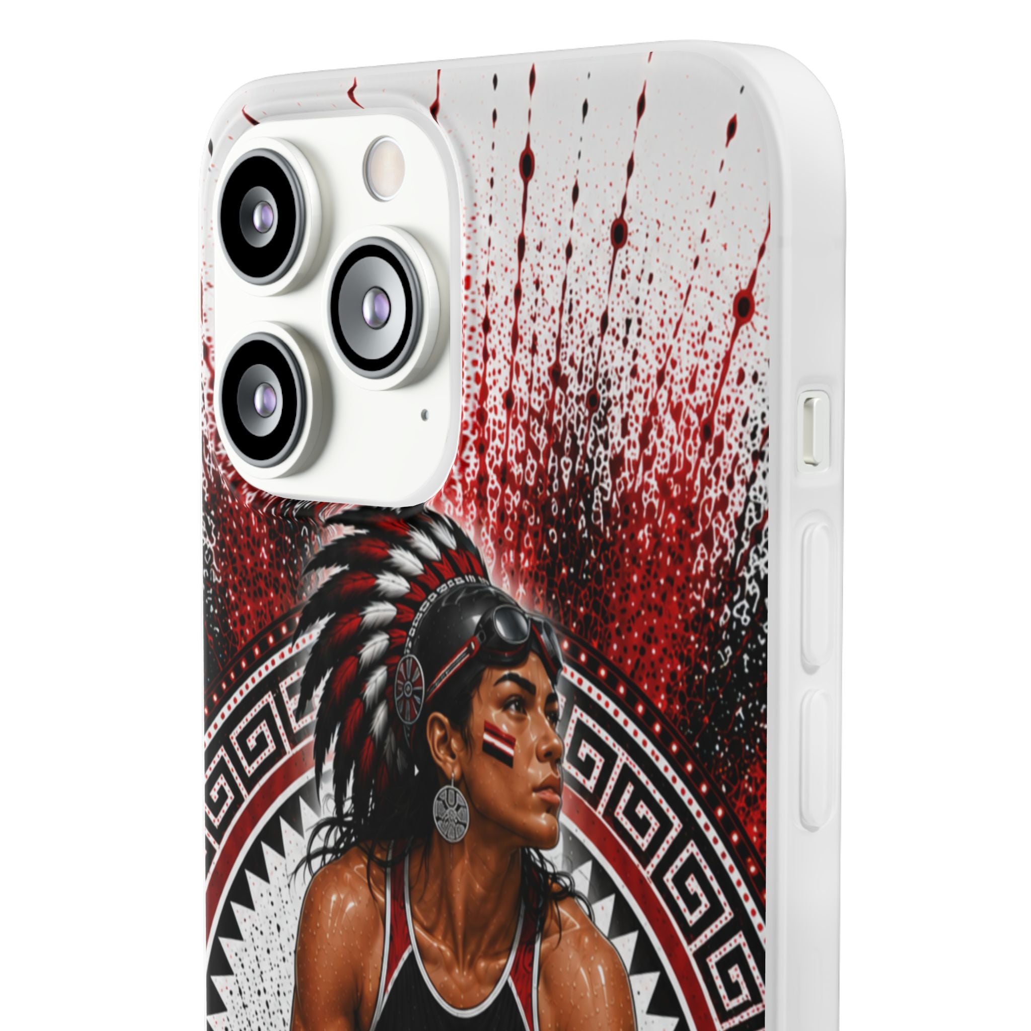 Aztec Swim & Dive Warrior – Flexi Phone Case (iPhone & Samsung • Clear TPU • Made & Shipped in the USA • 🚚 FREE USA Shipping • Personalized Option)