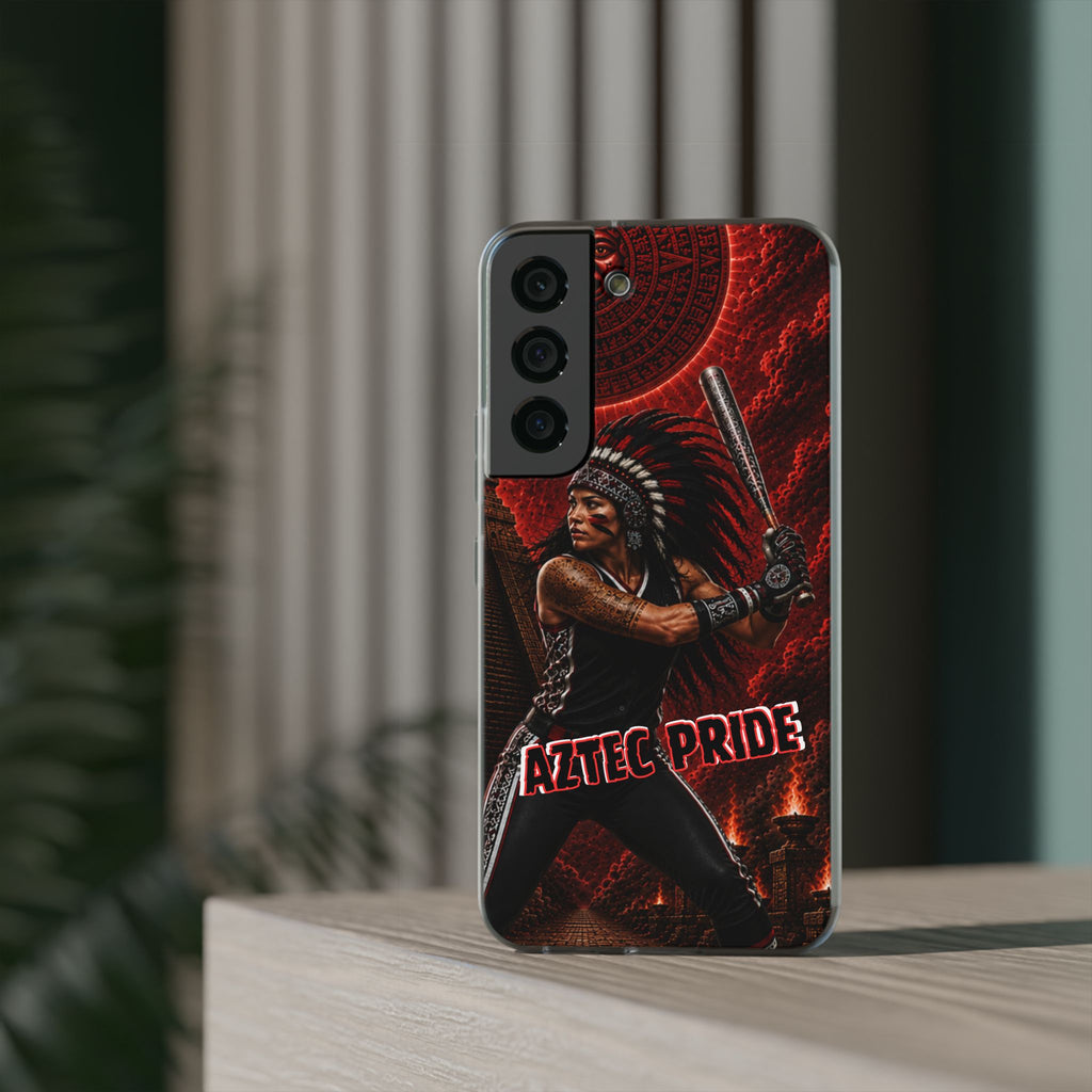 Aztec Softball Warrior – Flexi Phone Case (iPhone & Samsung • Clear TPU • Made in USA • Personalized Option)