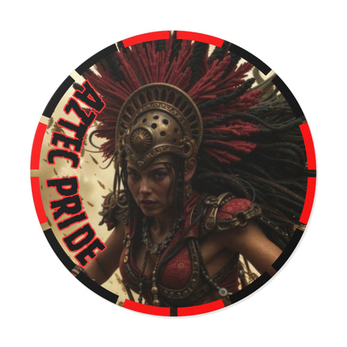 Aztec Bloodwar Queen Round Vinyl Sticker – Waterproof Matte Decal (2”–6”)
