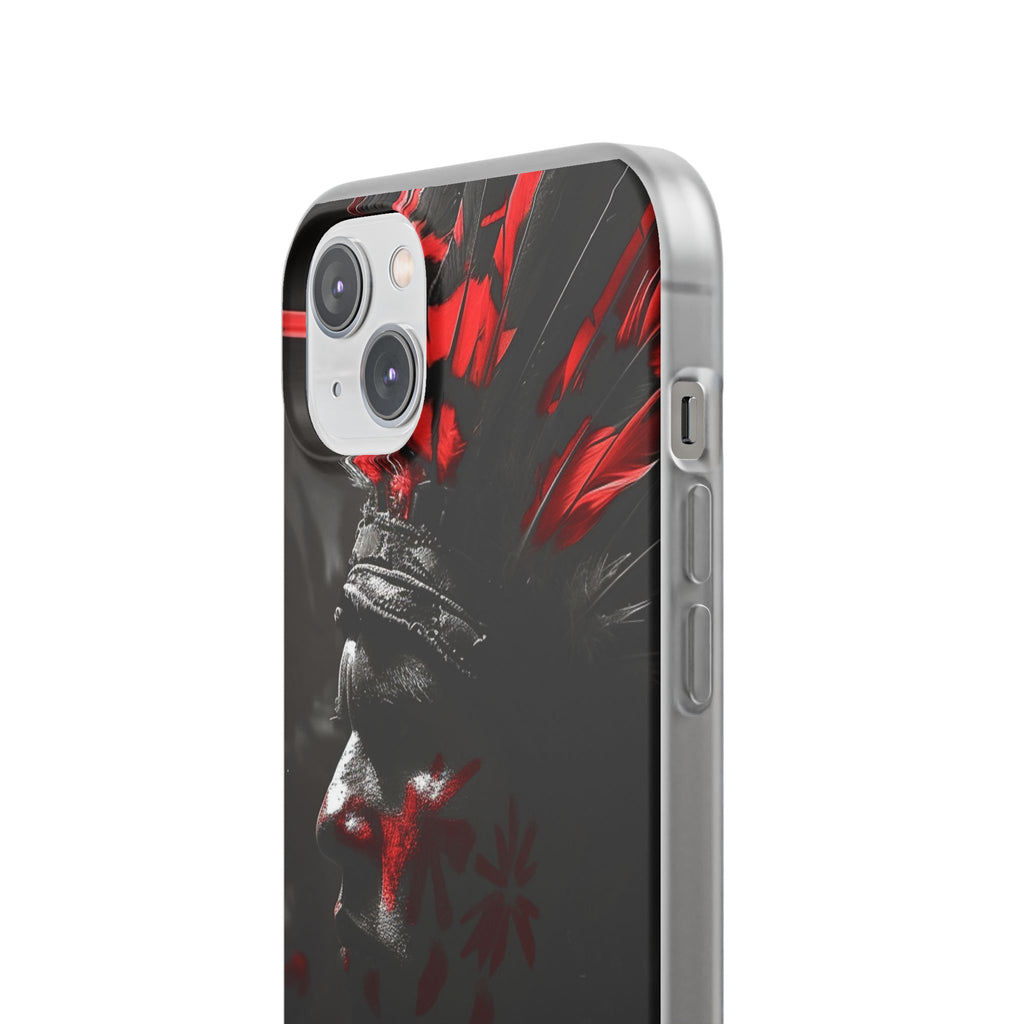 Aztec Jaguar Warrior – Flexi Phone Case (iPhone & Samsung • Clear TPU • Made in USA • Personalized Option)