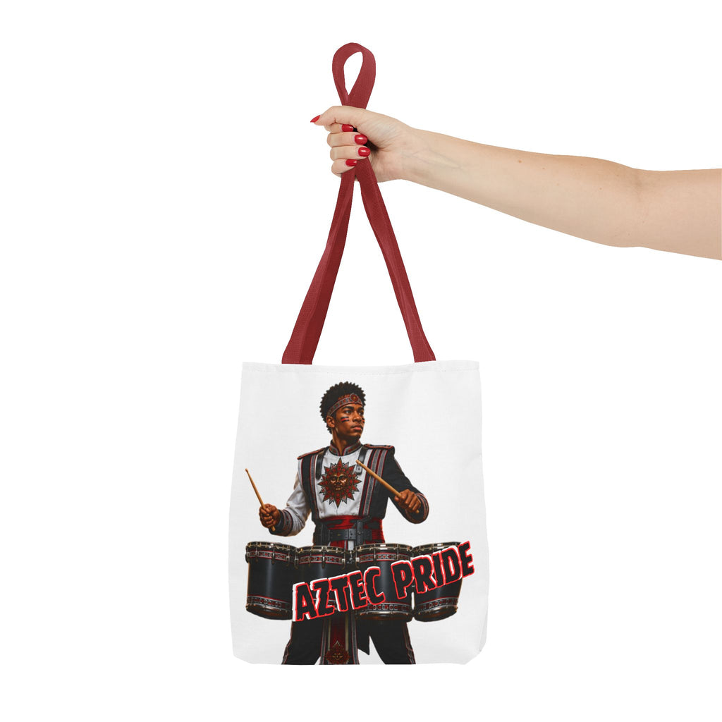 Aztec Band Warrior Tote Bag | Aztec-Inspired AI Art • Made & Shipped in the USA • 🚚 FREE USA Shipping • FREE Personalization