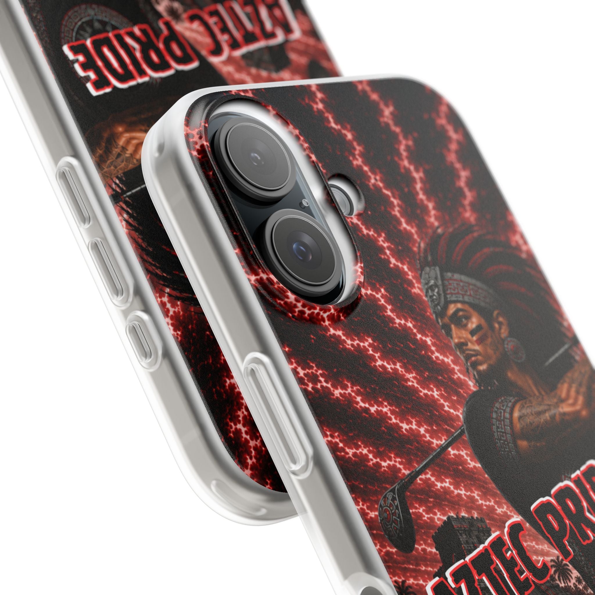 Aztec Golf Male Warrior – Flexi Phone Case (iPhone & Samsung • Clear TPU • Made & Shipped in the USA • 🚚 FREE USA Shipping • Personalized Option)