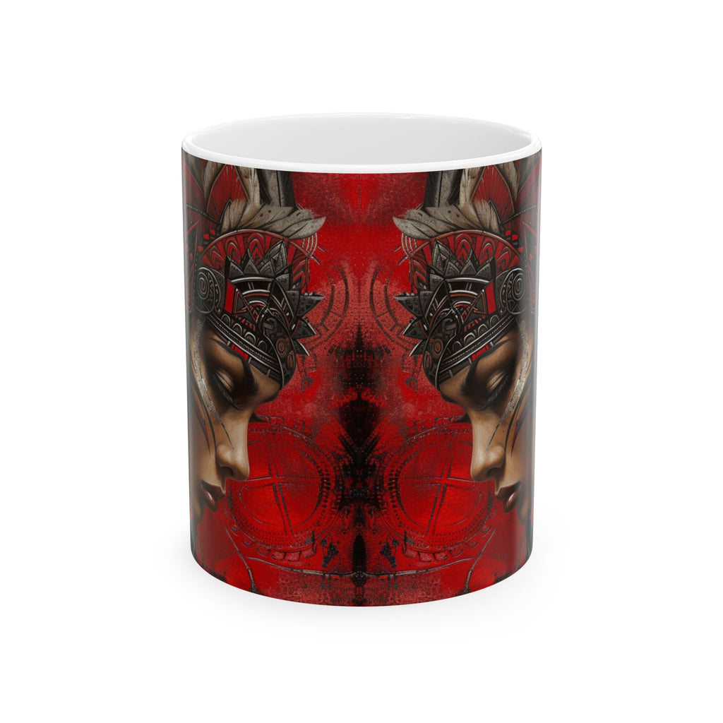 Aztec Sun Goddess – Ceramic Mug (11oz, 15oz • Dishwasher & Microwave Safe • Made in USA • Personalized Option)