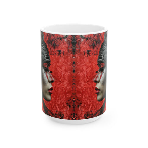 Aztec Fearless Goddess – Ceramic Mug (11oz, 15oz • Dishwasher & Microwave Safe • Made in USA • Personalized Option)