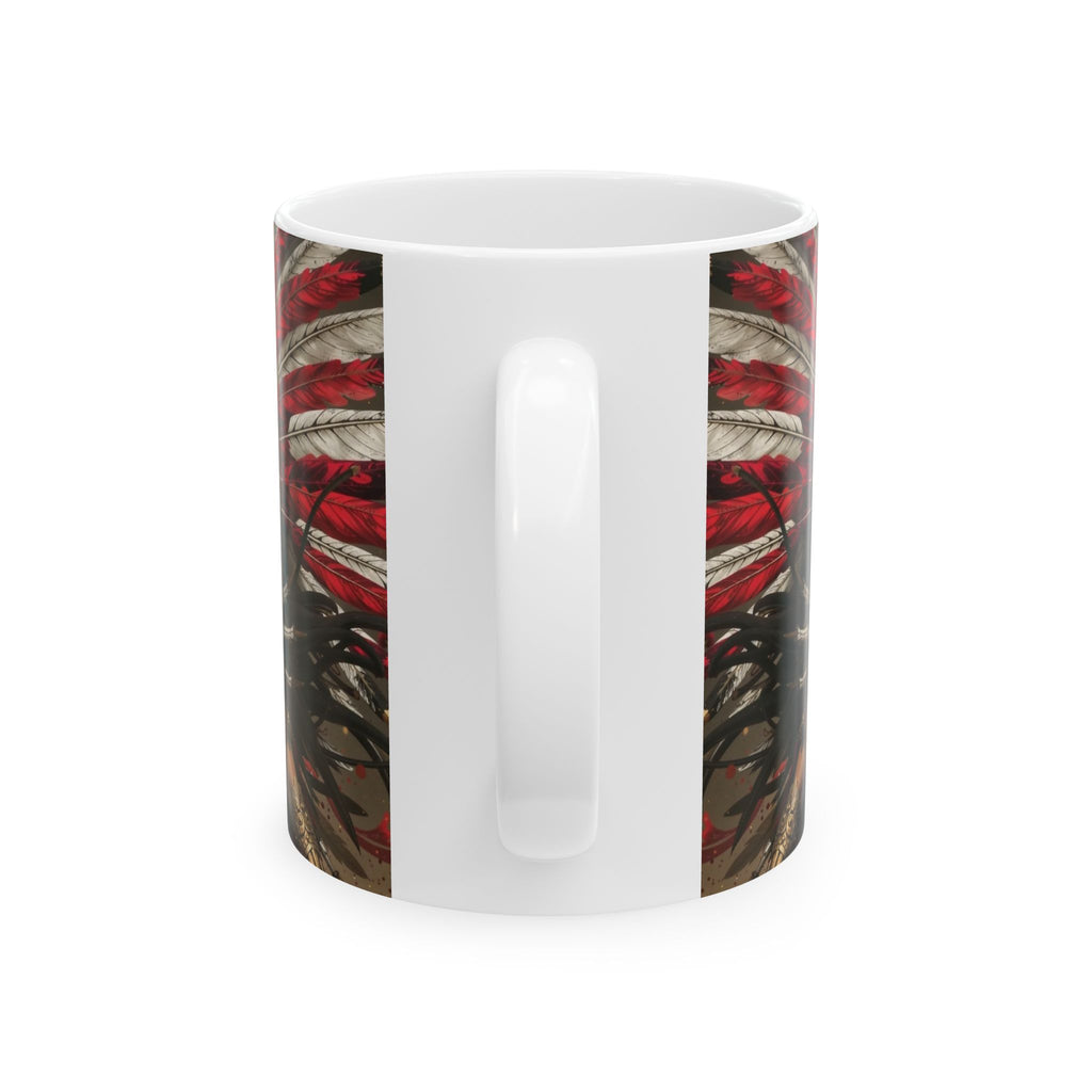 Aztec Warrior Queen – Ceramic Mug (11oz, 15oz • Dishwasher & Microwave Safe • Made in USA • Personalized Option)