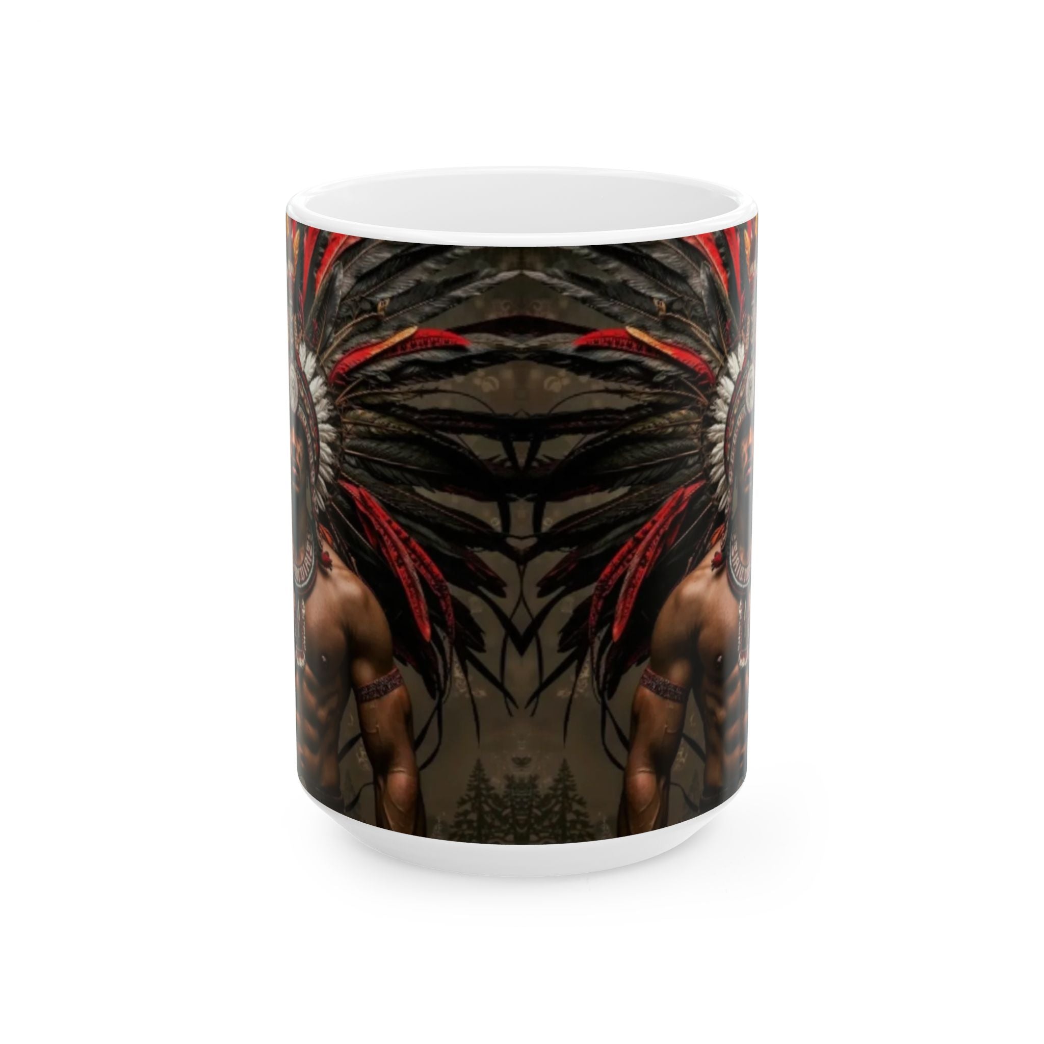 Aztec Warrior Eagle – Ceramic Mug (11oz, 15oz • Dishwasher & Microwave Safe • Made in USA • Personalized Option)