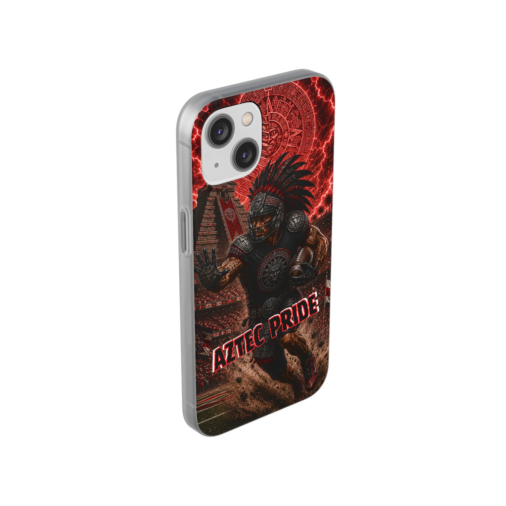 Aztec Football Warrior – Flexi Phone Case (iPhone & Samsung • Clear TPU • Made in USA • Personalized Option)