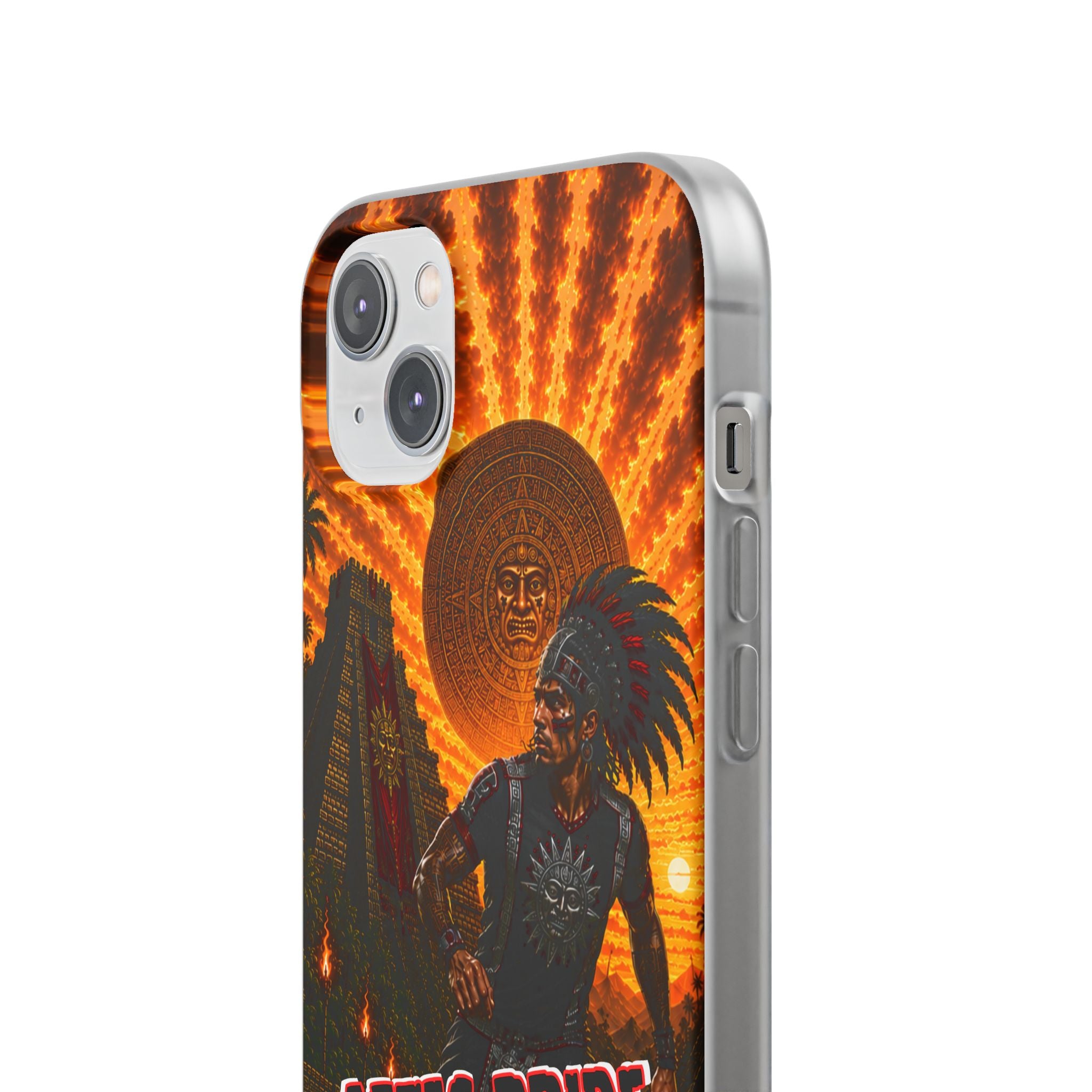Aztec Soccer Male Warrior – Flexi Phone Case (iPhone & Samsung • Clear TPU • Made & Shipped in the USA • 🚚 FREE USA Shipping • Personalized Option)