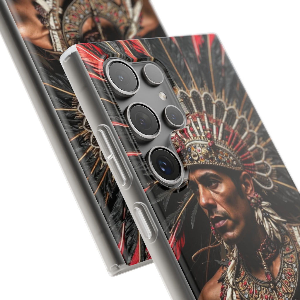 Aztec Sun Guardian – Flexi Phone Case (iPhone & Samsung • Clear TPU • Made in USA • Personalized Option)