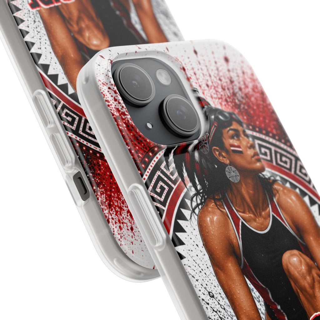 Aztec Swim & Dive Warrior – Flexi Phone Case (iPhone & Samsung • Clear TPU • Made & Shipped in the USA • 🚚 FREE USA Shipping • Personalized Option)