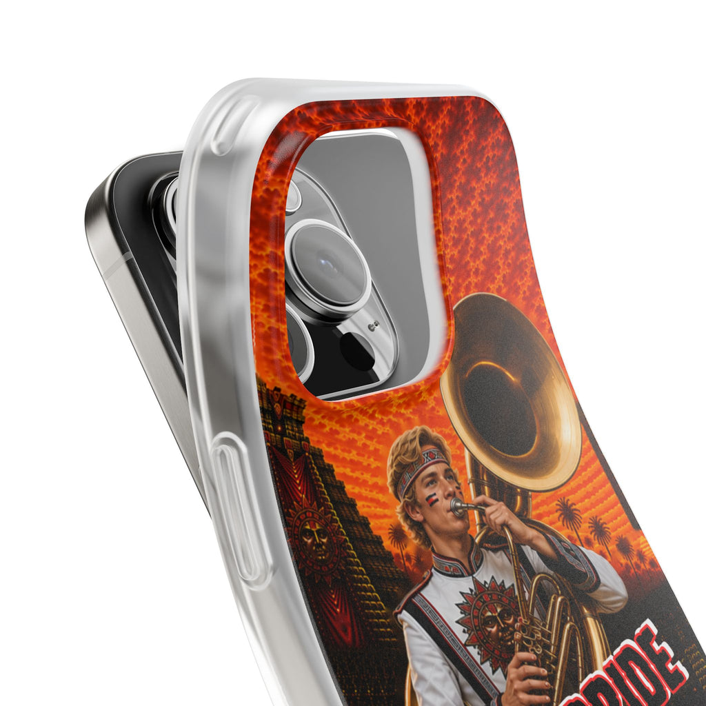 Aztec Band Warrior – Flexi Phone Case (iPhone & Samsung • Clear TPU • Made & Shipped in the USA • 🚚 FREE USA Shipping • Personalized Option)