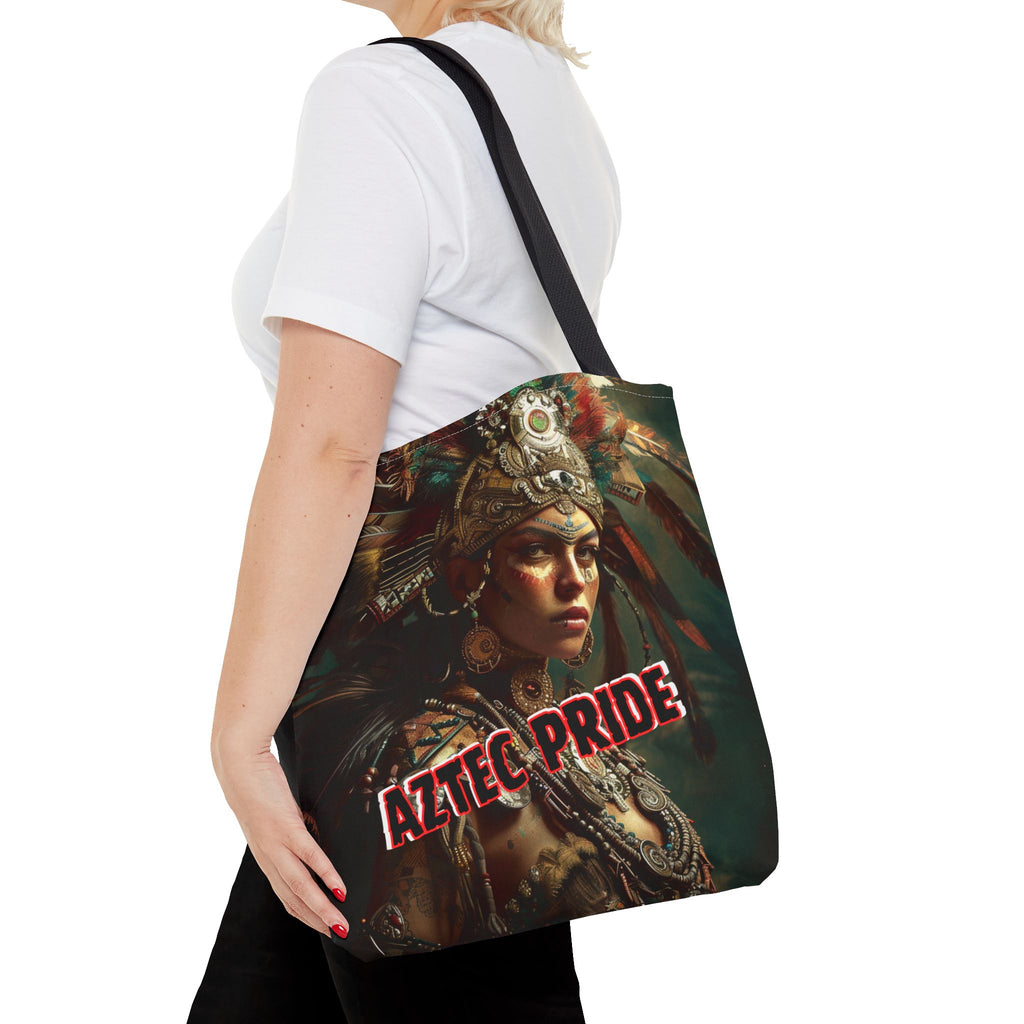 Aztec Warrior Goddess Tote Bag – Aztec-Inspired Reusable Shopping Bag | GringoArte