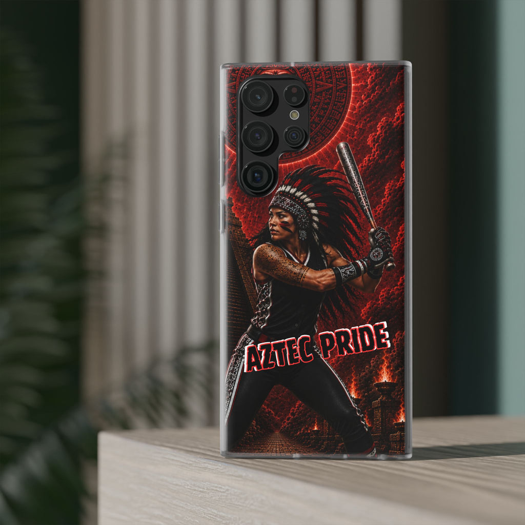 Aztec Softball Warrior – Flexi Phone Case (iPhone & Samsung • Clear TPU • Made in USA • Personalized Option)