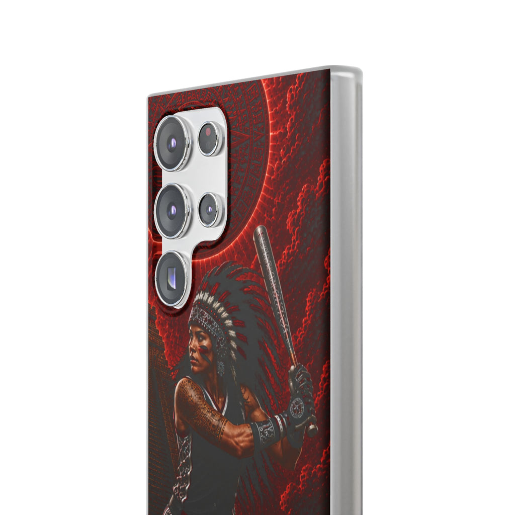 Aztec Softball Warrior – Flexi Phone Case (iPhone & Samsung • Clear TPU • Made in USA • Personalized Option)