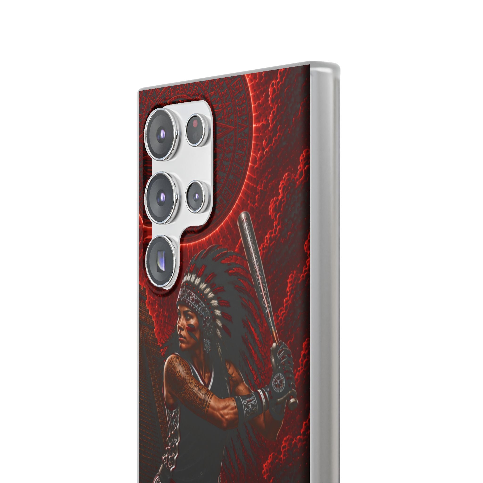 Aztec Softball Warrior – Flexi Phone Case (iPhone & Samsung • Clear TPU • Made in USA • Personalized Option)