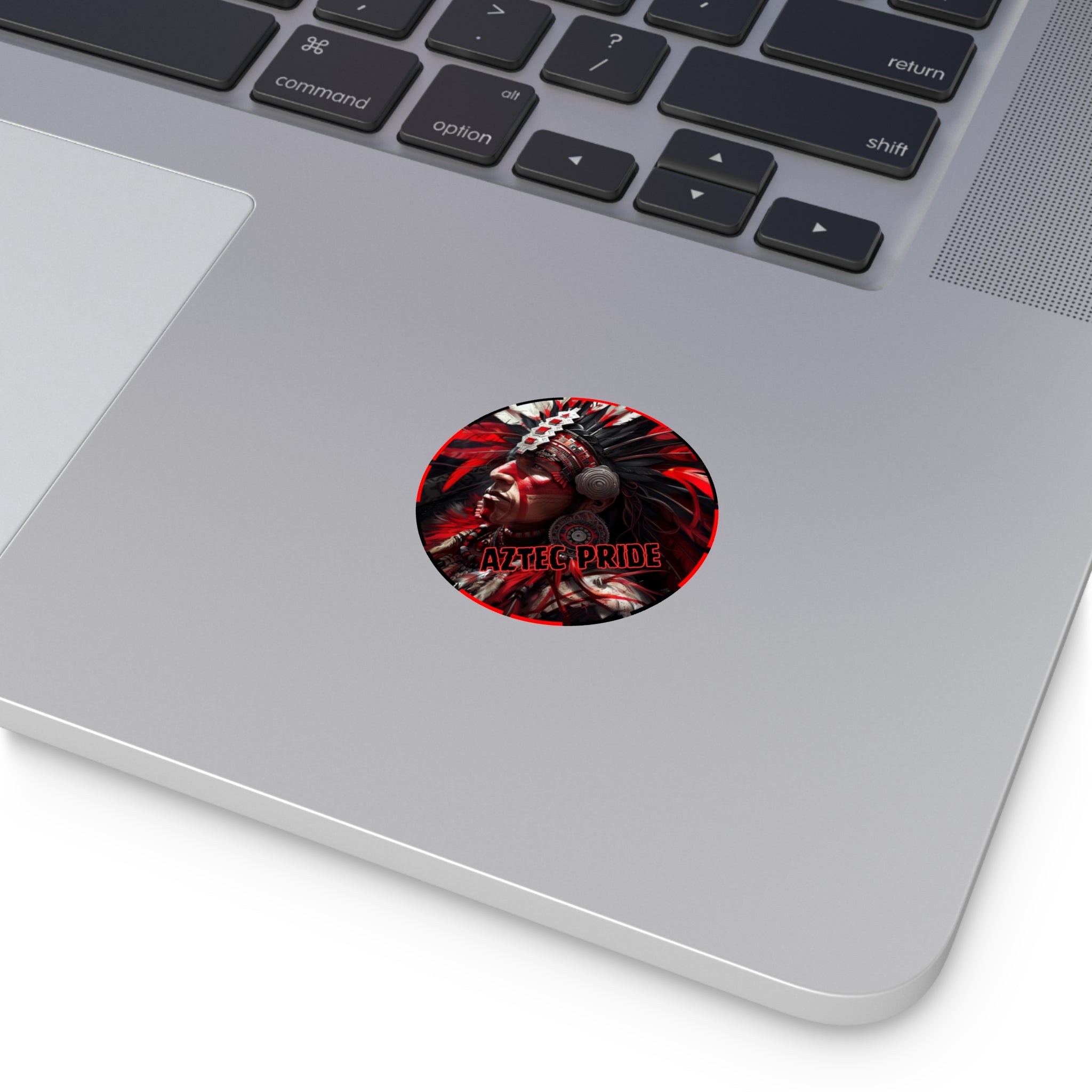 Aztec Loyal Warrior Round Vinyl Sticker - Waterproof Matte Decal (2"-6")