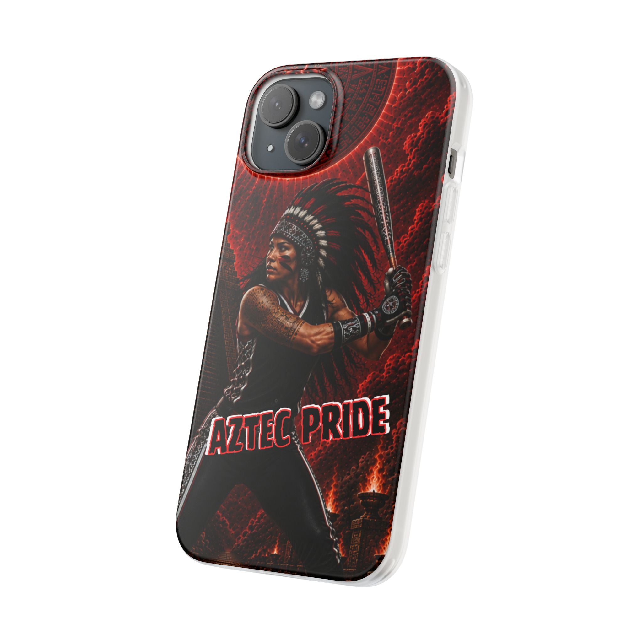 Aztec Softball Warrior – Flexi Phone Case (iPhone & Samsung • Clear TPU • Made in USA • Personalized Option)