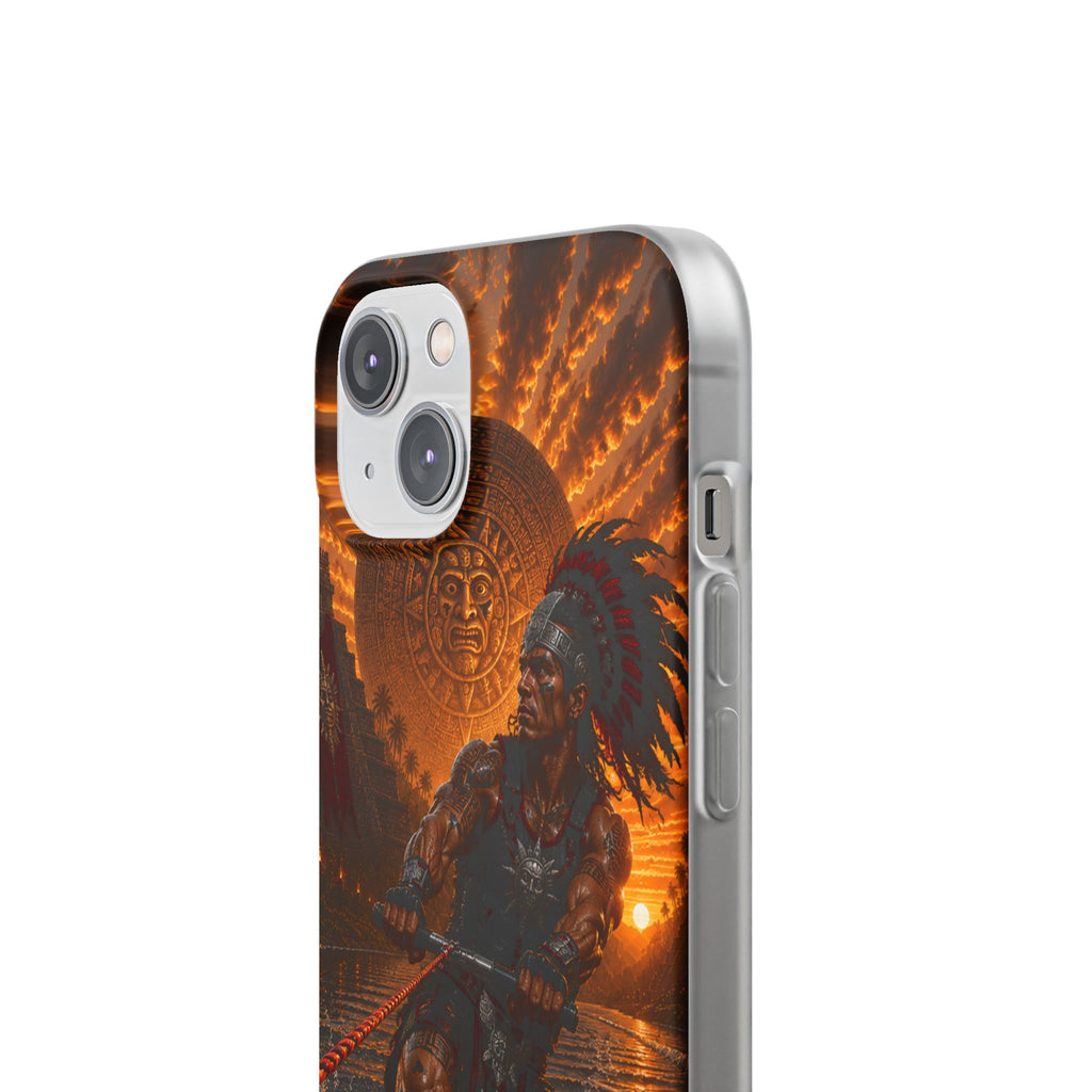 Aztec Wakeboard Male Warrior – Flexi Phone Case (iPhone & Samsung • Clear TPU • Made & Shipped in the USA • 🚚 FREE USA Shipping • Personalized Option)