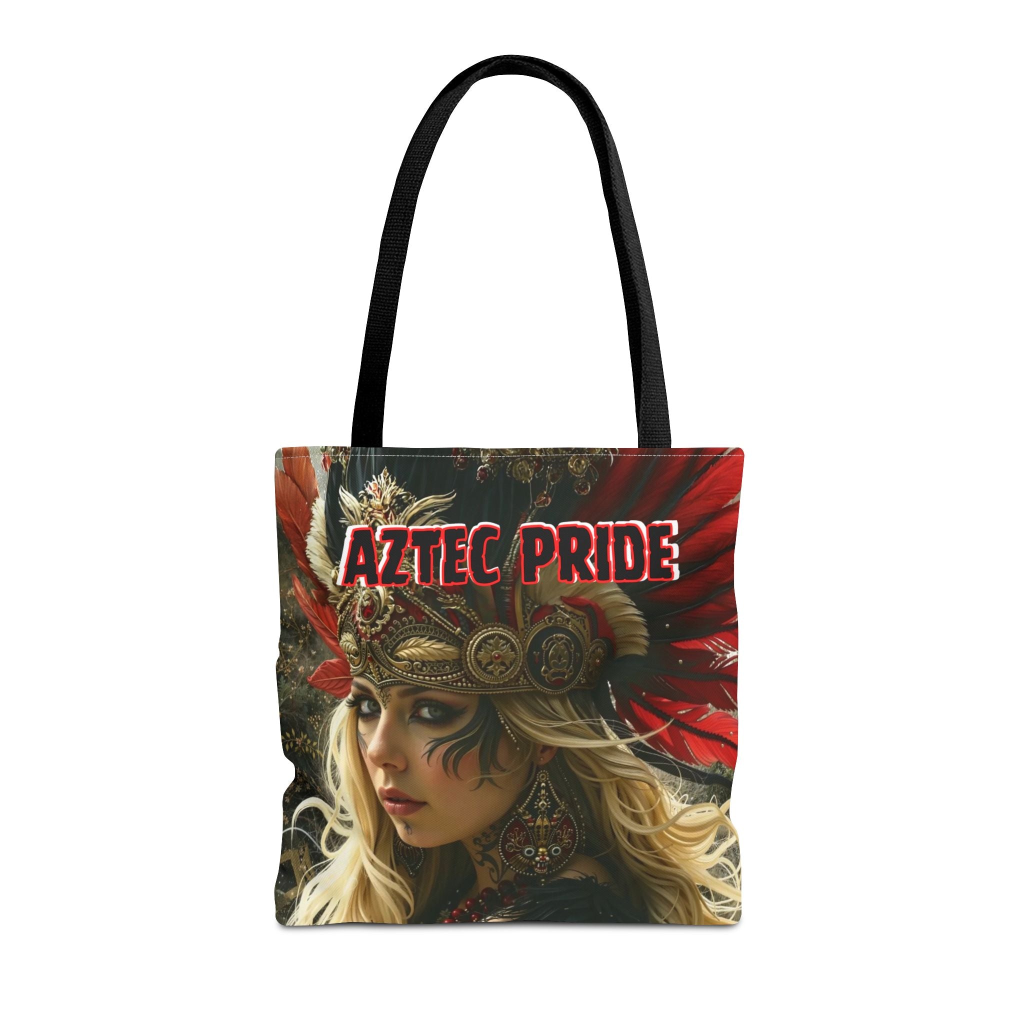 Aztec Fireheart Queen Tote Bag – Aztec-Inspired Reusable Shopping Bag | GringoArte