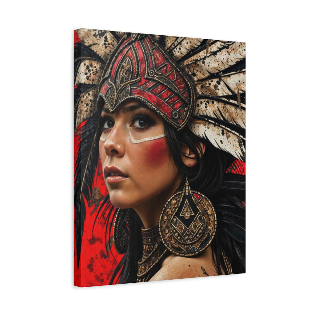 Aztec Moon Goddess – Bold Aztec Wall Art Canvas