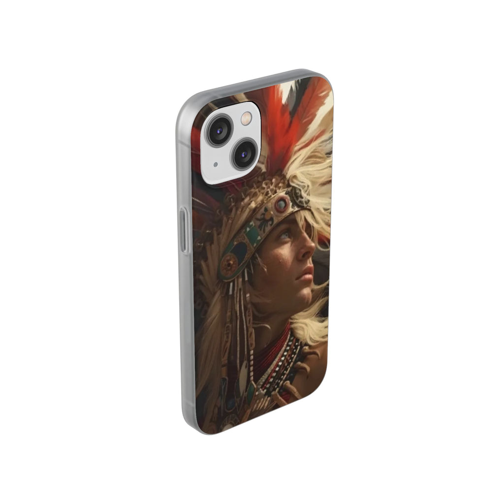 Aztec Sky Prince – Flexi Phone Case (iPhone & Samsung • Clear TPU • Made in USA • Personalized Option)