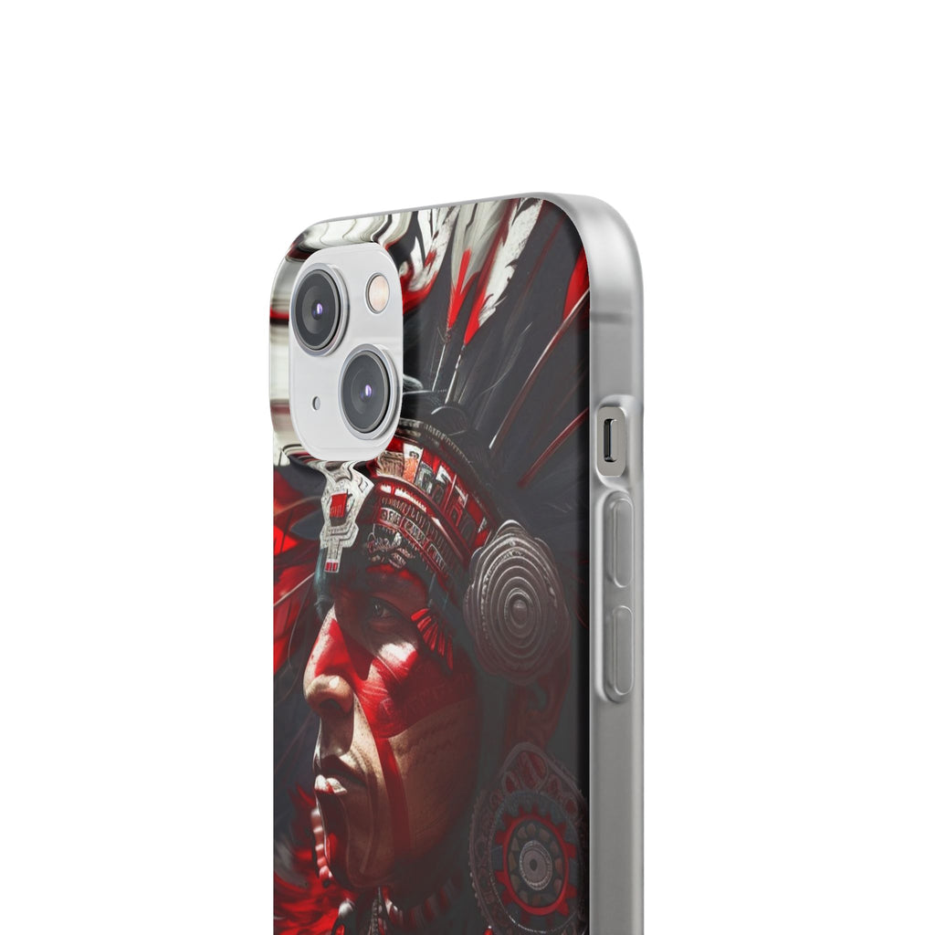 Aztec Loyal Warrior – Flexi Phone Case (iPhone & Samsung • Clear TPU • Made in USA • Personalized Option)