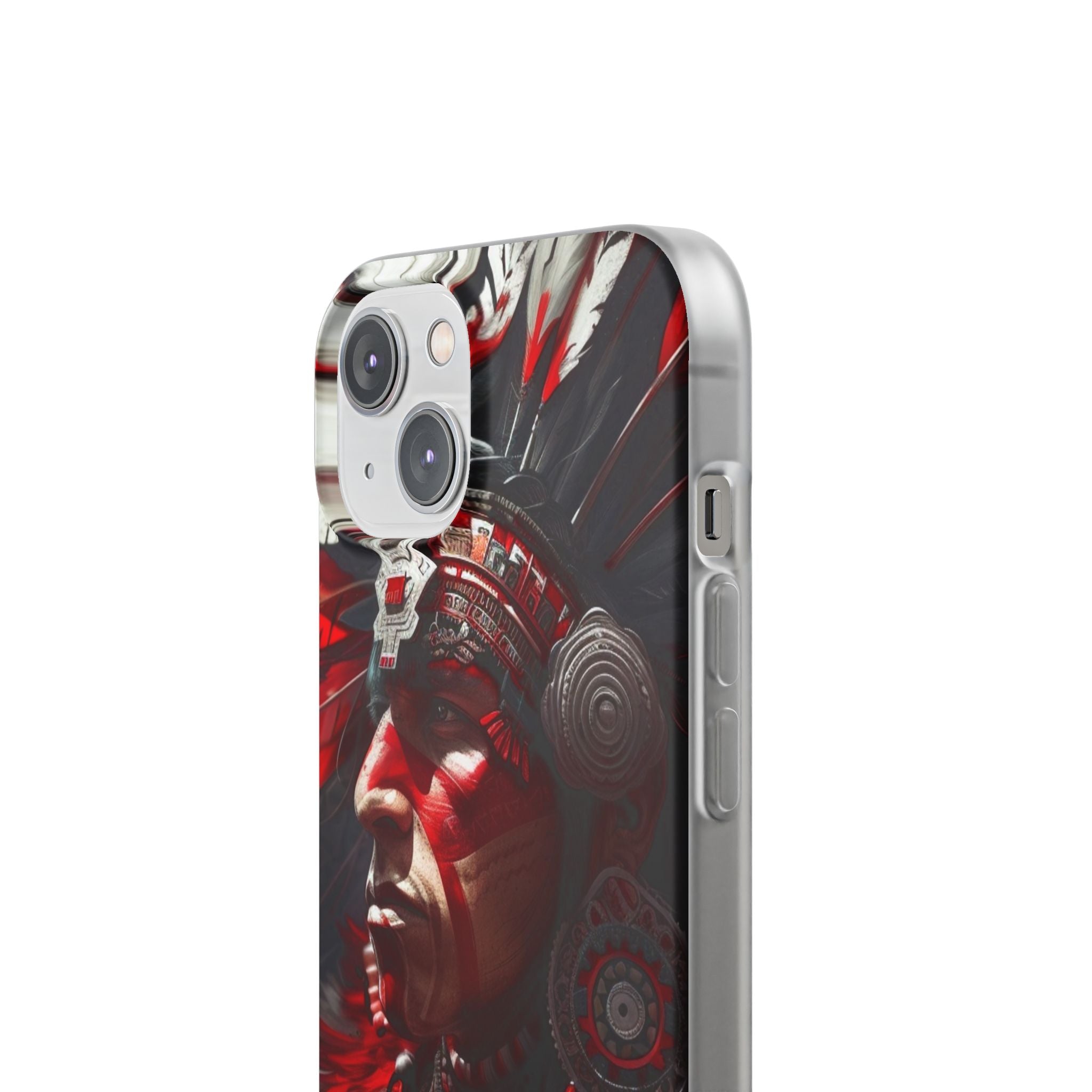 Aztec Loyal Warrior – Flexi Phone Case (iPhone & Samsung • Clear TPU • Made in USA • Personalized Option)