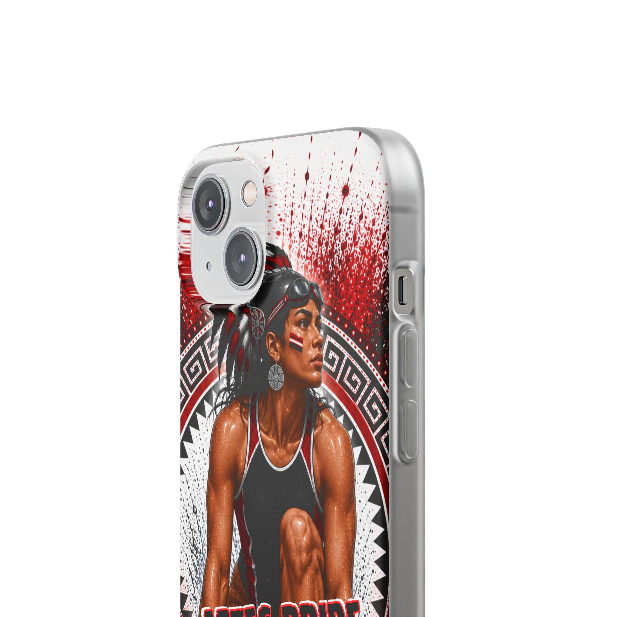 Aztec Swim & Dive Warrior – Flexi Phone Case (iPhone & Samsung • Clear TPU • Made & Shipped in the USA • 🚚 FREE USA Shipping • Personalized Option)