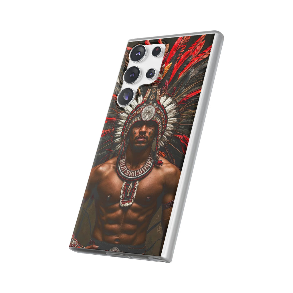 Aztec Warrior Eagle – Flexi Phone Case (iPhone & Samsung • Clear TPU • Made in USA • Personalized Option)
