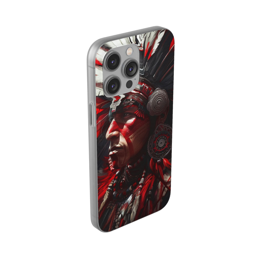 Aztec Loyal Warrior – Flexi Phone Case (iPhone & Samsung • Clear TPU • Made in USA • Personalized Option)