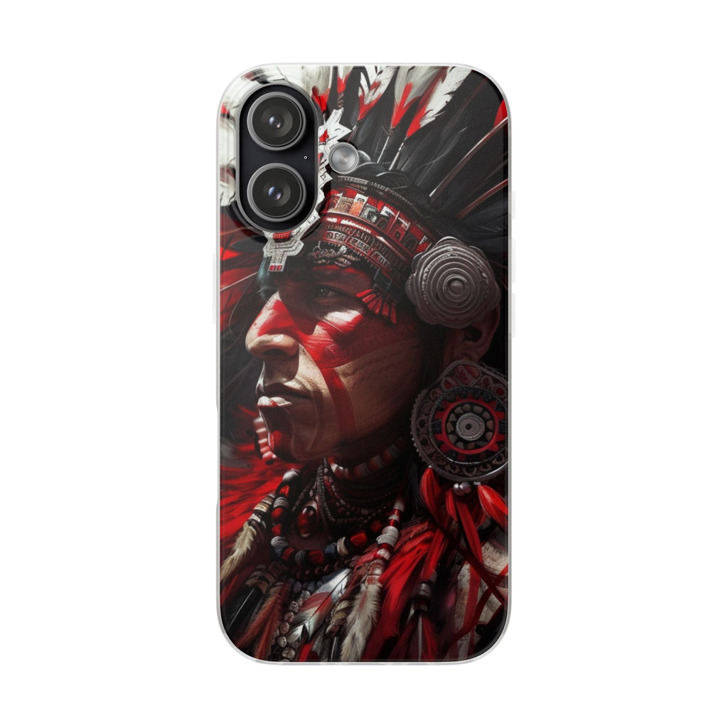 Aztec Loyal Warrior – Flexi Phone Case (iPhone & Samsung • Clear TPU • Made in USA • Personalized Option)