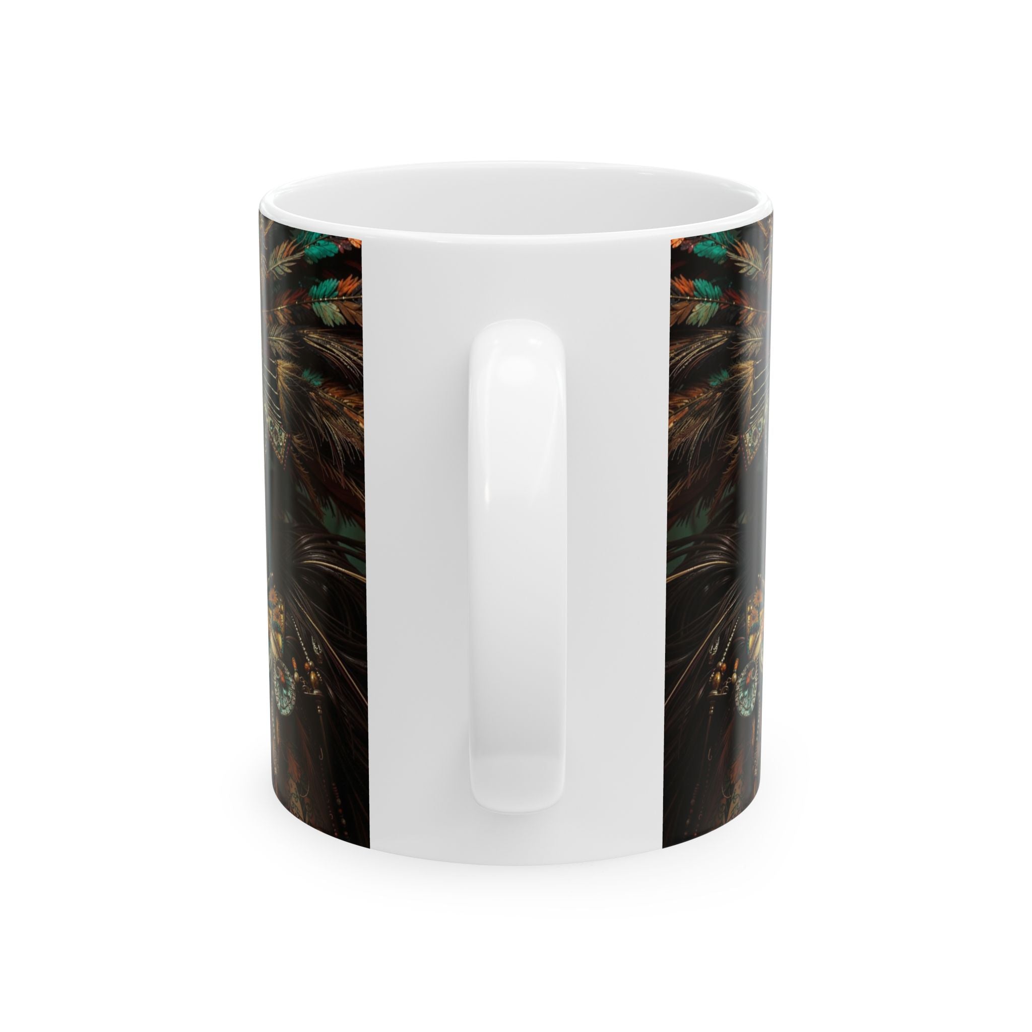 Aztec Warrior Goddess – Ceramic Mug (11oz, 15oz • Dishwasher & Microwave Safe • Made in USA • Personalized Option)