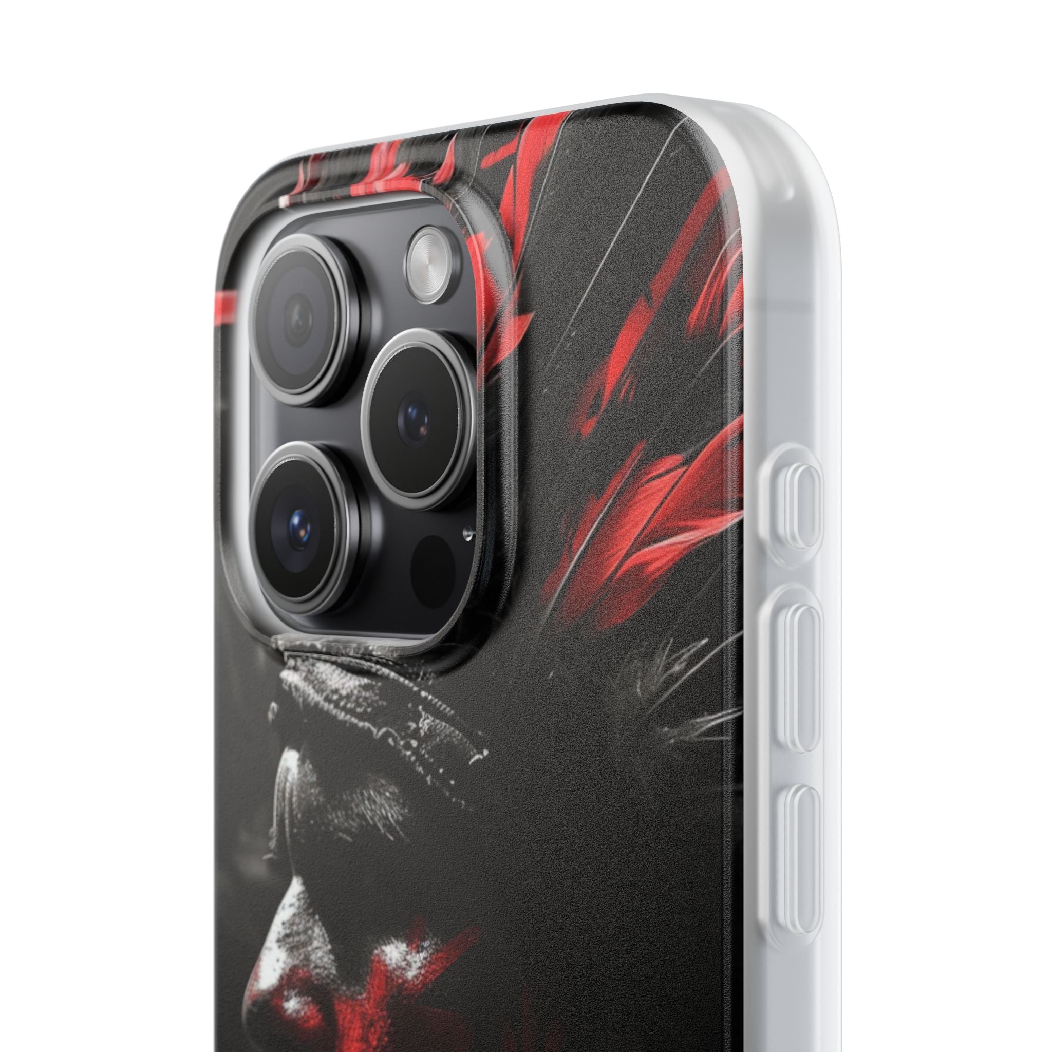 Aztec Jaguar Warrior – Flexi Phone Case (iPhone & Samsung • Clear TPU • Made in USA • Personalized Option)