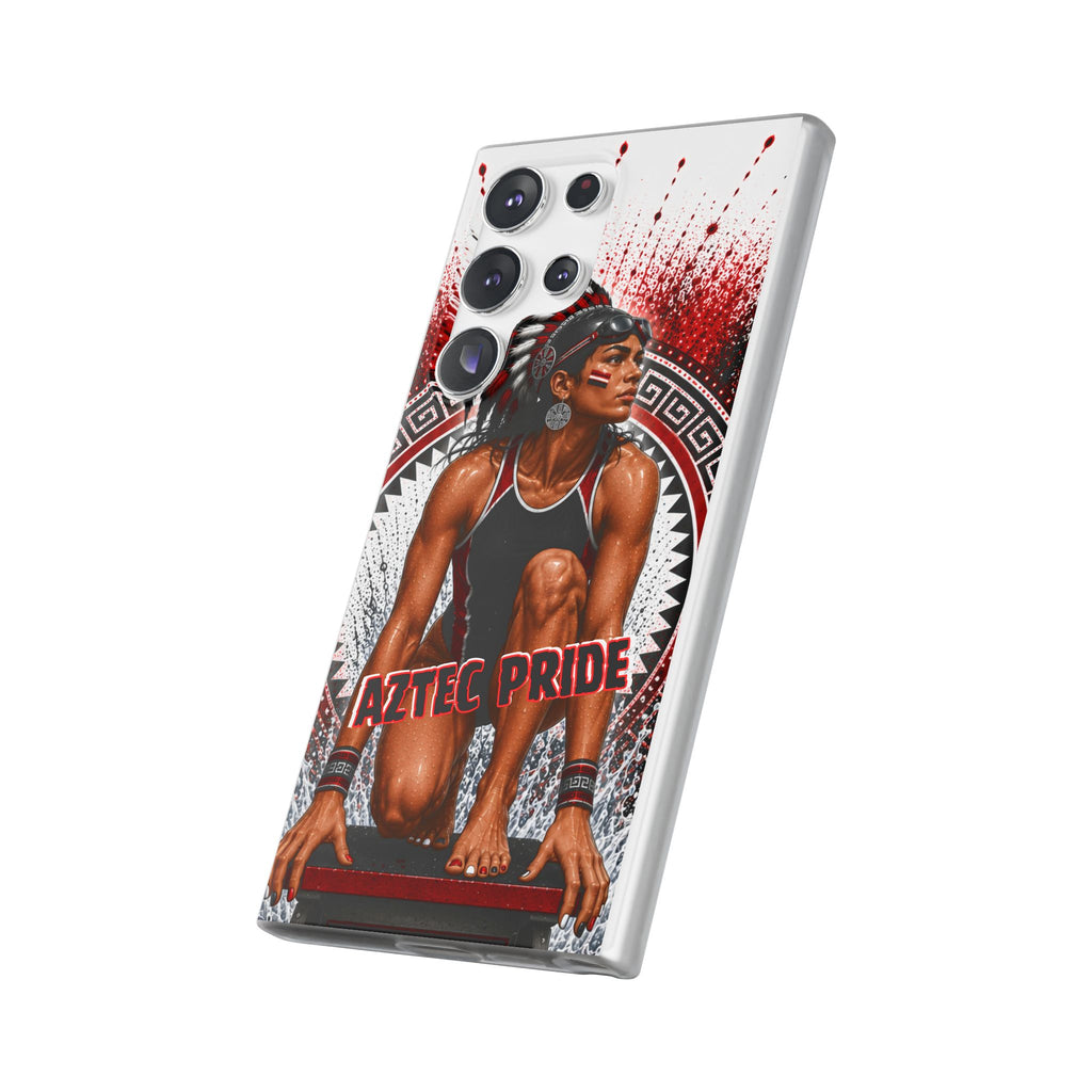 Aztec Swim & Dive Warrior – Flexi Phone Case (iPhone & Samsung • Clear TPU • Made & Shipped in the USA • 🚚 FREE USA Shipping • Personalized Option)