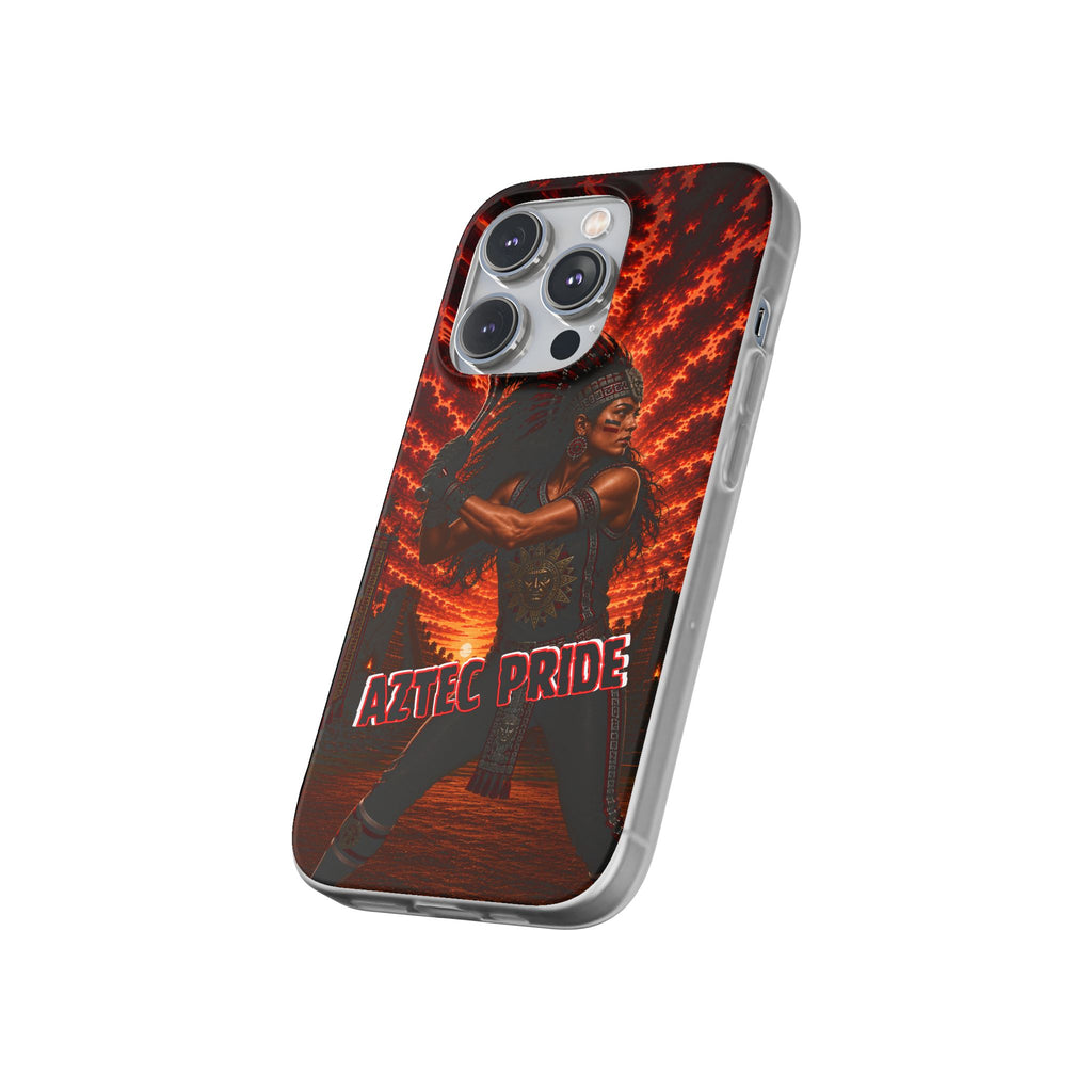 Aztec Softball Warrior – Flexi Phone Case (iPhone & Samsung • Clear TPU • Made & Shipped in the USA • 🚚 FREE USA Shipping • Personalized Option)