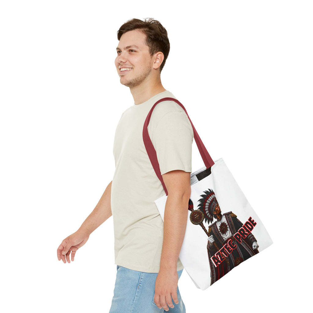 Aztec Band Warrior Tote Bag | Aztec-Inspired AI Art • Made & Shipped in the USA • 🚚 FREE USA Shipping • FREE Personalization
