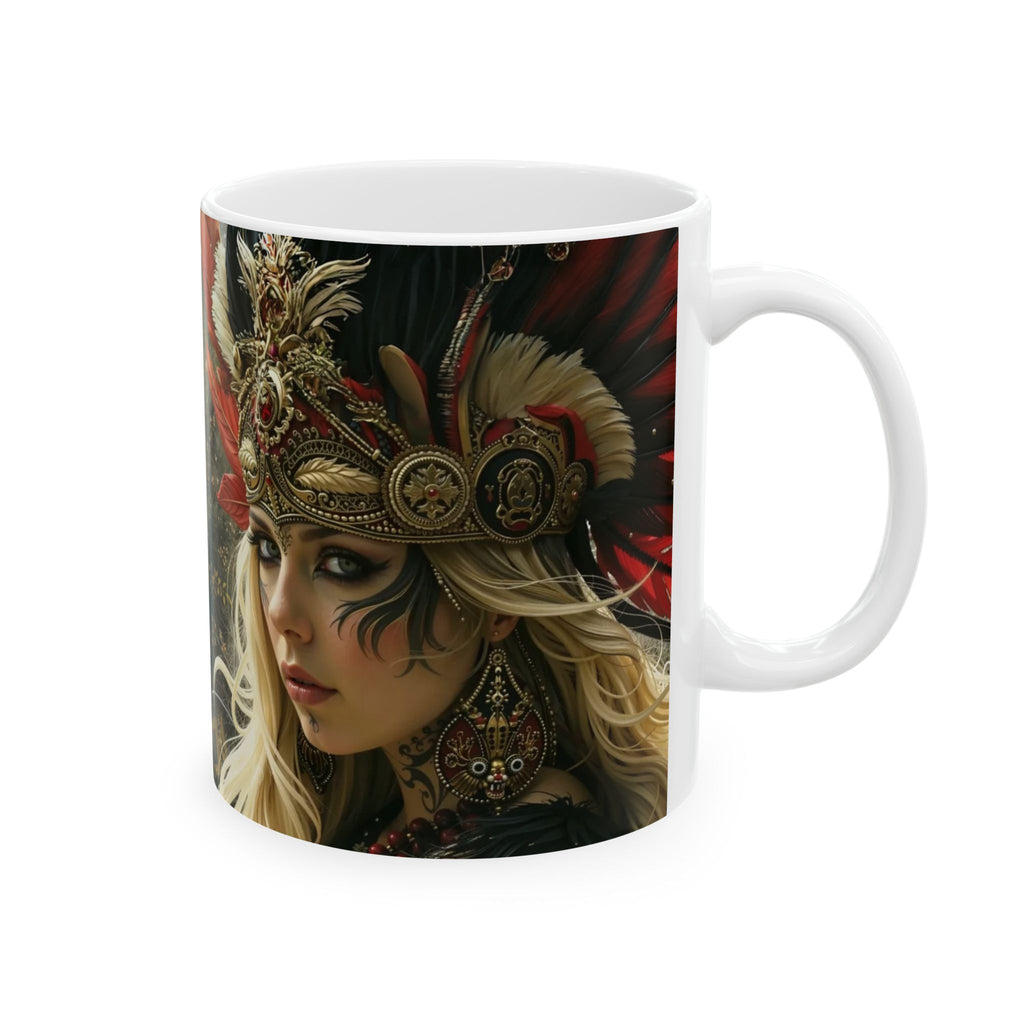 Aztec Fireheart Queen – Ceramic Mug (11oz, 15oz • Dishwasher & Microwave Safe • Made in USA • Personalized Option)