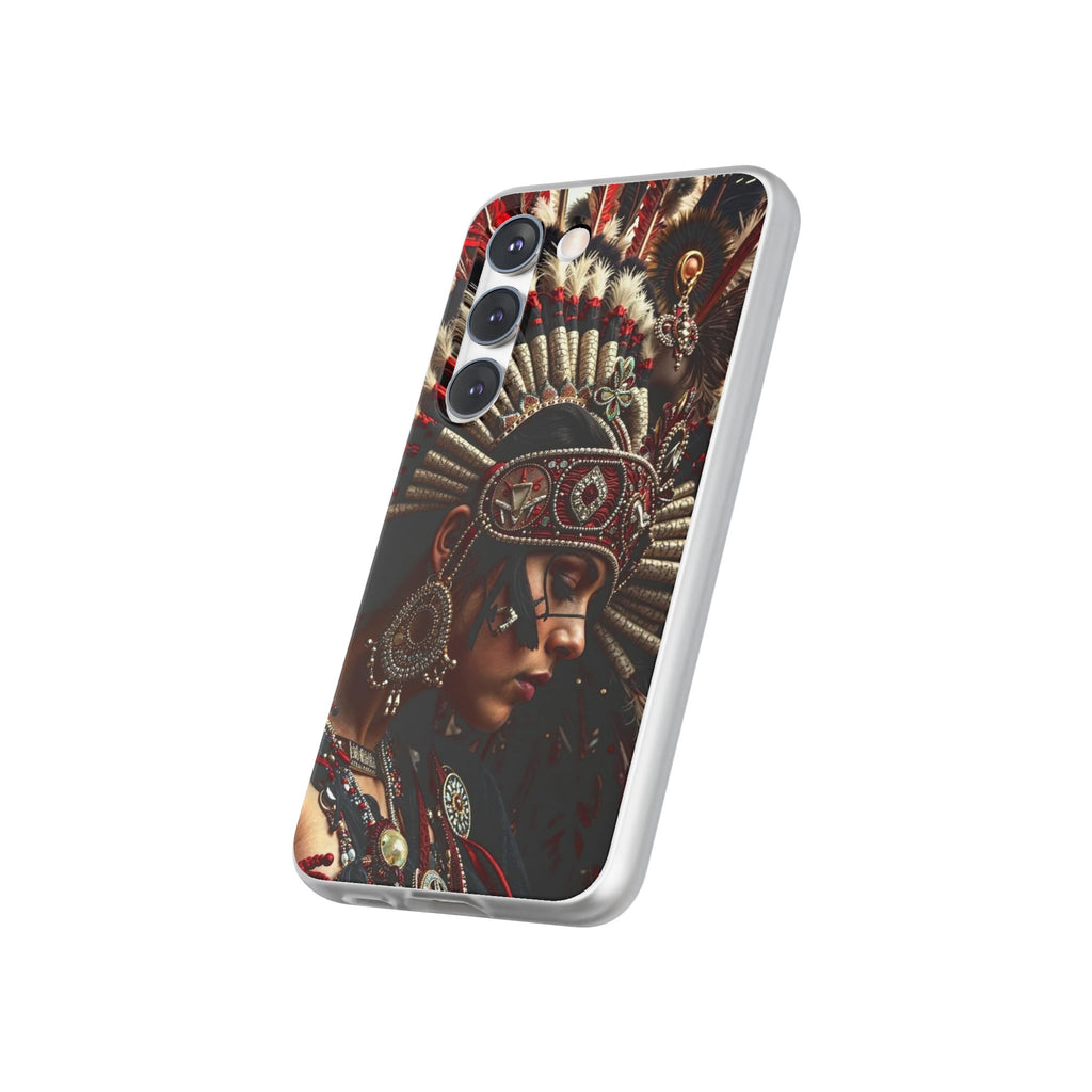 Aztec Goddess Spirit – Flexi Phone Case (iPhone & Samsung • Clear TPU • Made in USA • Personalized Option)