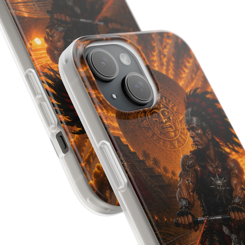 Aztec Wakeboard Male Warrior – Flexi Phone Case (iPhone & Samsung • Clear TPU • Made & Shipped in the USA • 🚚 FREE USA Shipping • Personalized Option)
