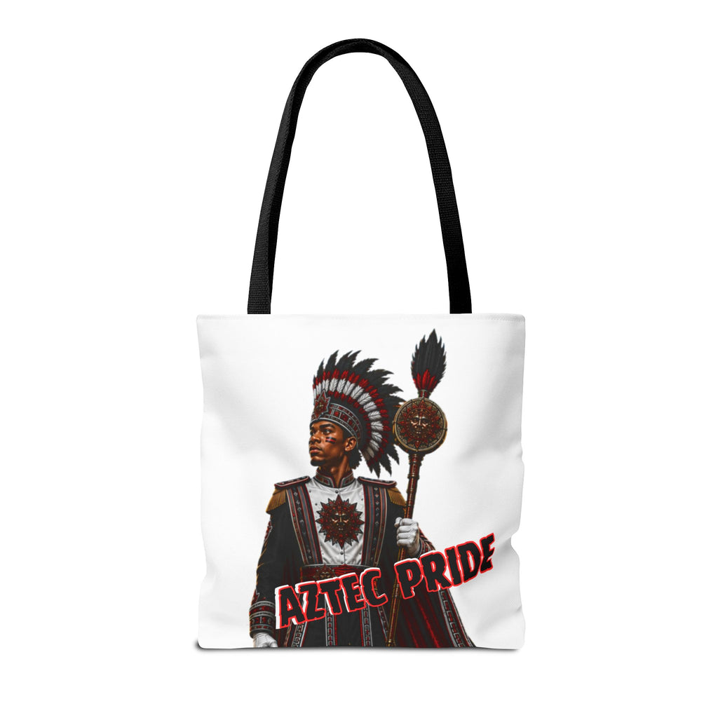 Aztec Band Warrior Tote Bag | Aztec-Inspired AI Art • Made & Shipped in the USA • 🚚 FREE USA Shipping • FREE Personalization