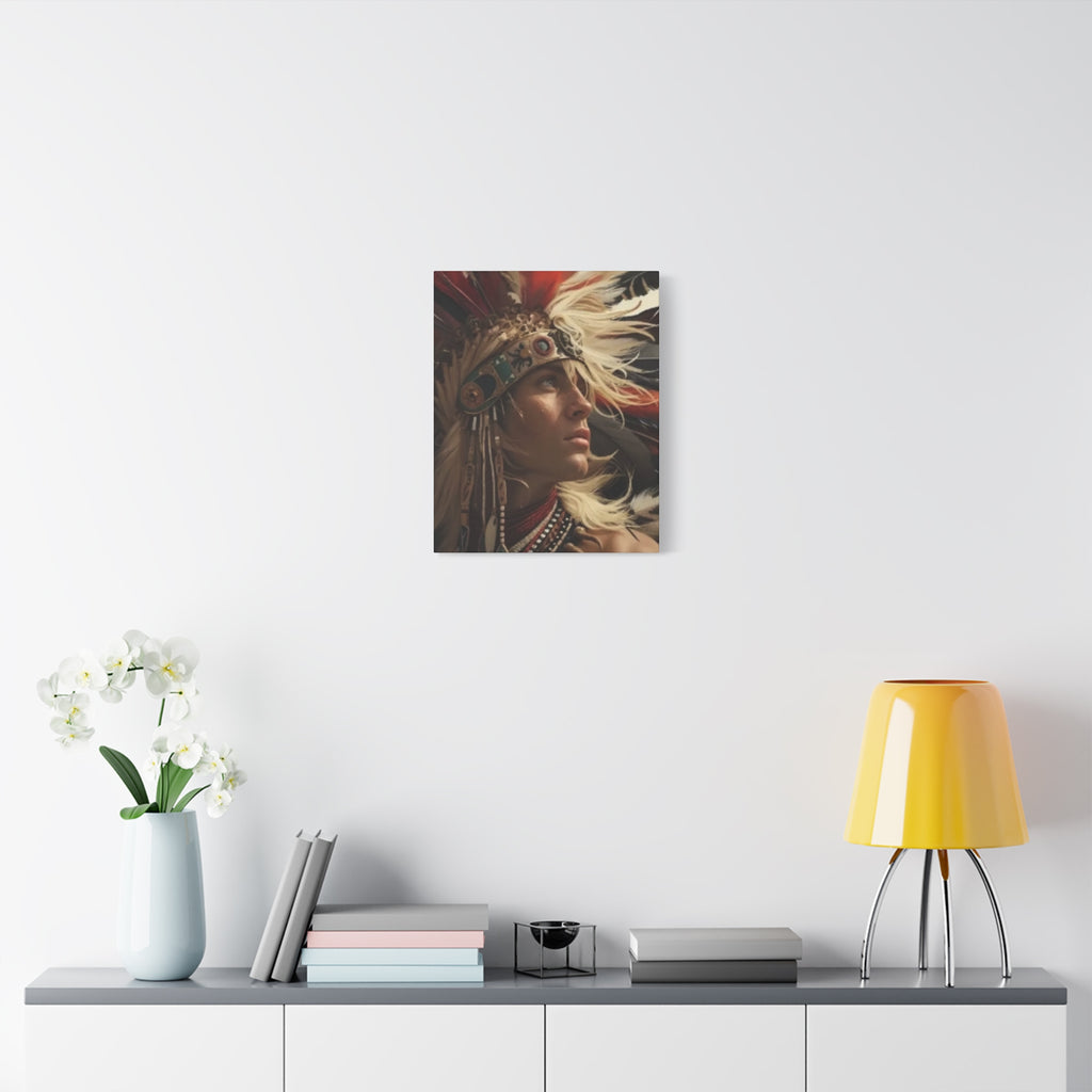 Aztec Sky Prince – Bold Aztec Wall Art Canvas