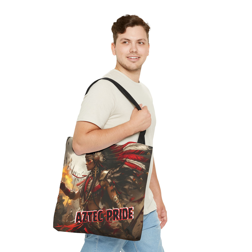 Aztec Warrior Queen Tote Bag – Aztec-Inspired Reusable Shopping Bag | GringoArte