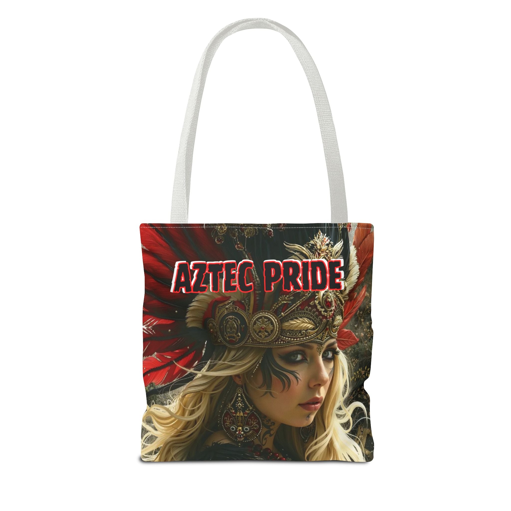 Aztec Fireheart Queen Tote Bag – Aztec-Inspired Reusable Shopping Bag | GringoArte