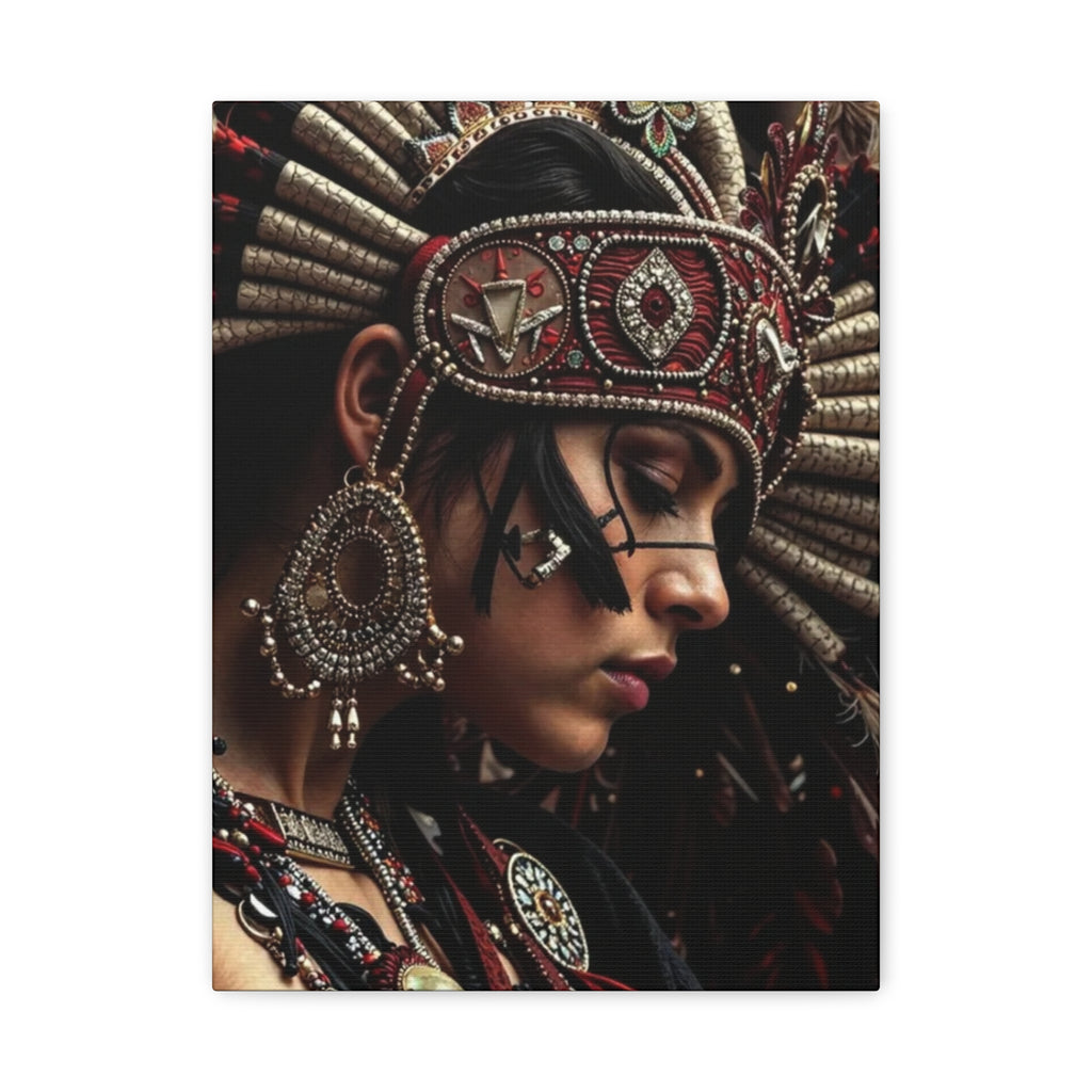 Aztec Goddess Spirit – Bold Aztec Wall Art Canvas