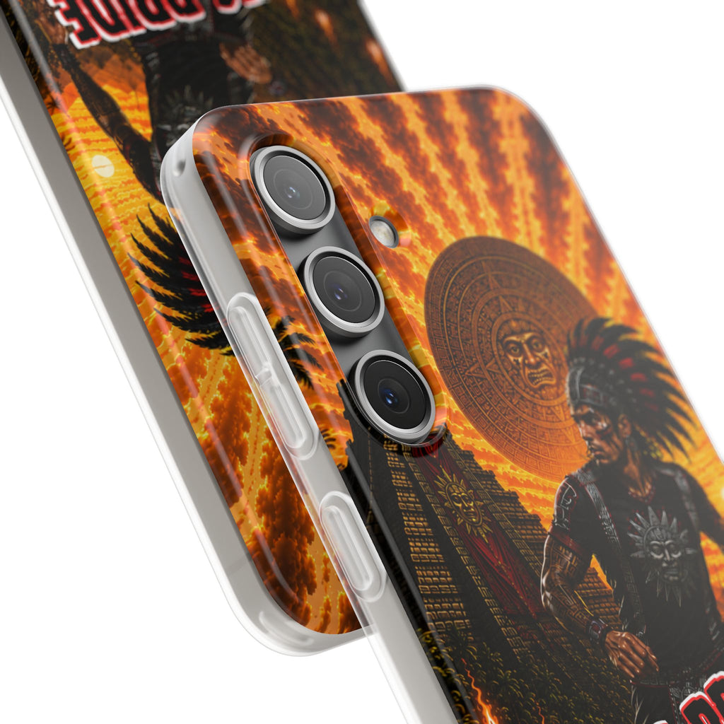 Aztec Soccer Male Warrior – Flexi Phone Case (iPhone & Samsung • Clear TPU • Made & Shipped in the USA • 🚚 FREE USA Shipping • Personalized Option)
