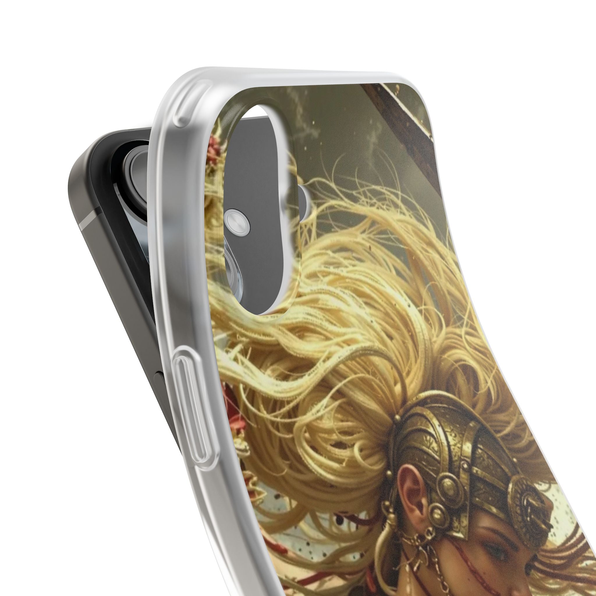 Aztec Iron Queen – Flexi Phone Case (iPhone & Samsung • Clear TPU • Made in USA • Personalized Option)