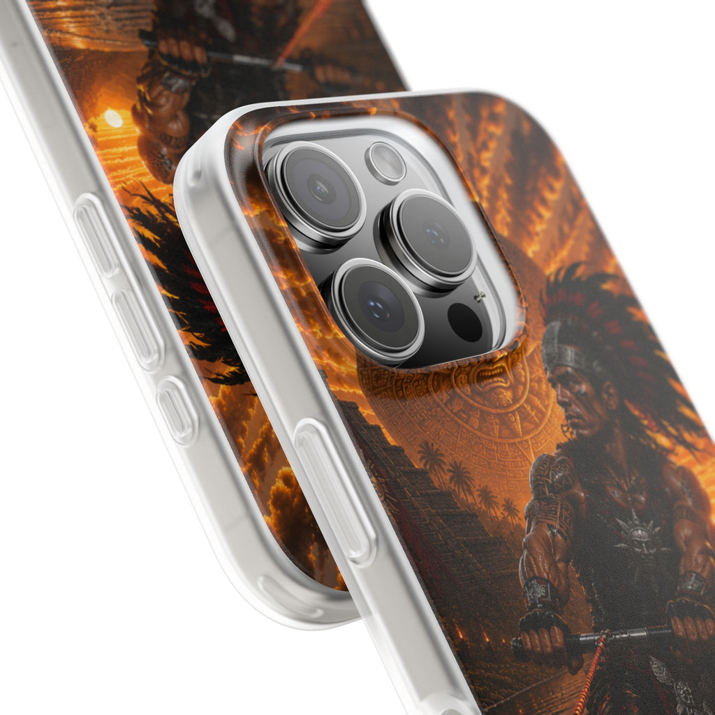 Aztec Wakeboard Male Warrior – Flexi Phone Case (iPhone & Samsung • Clear TPU • Made & Shipped in the USA • 🚚 FREE USA Shipping • Personalized Option)