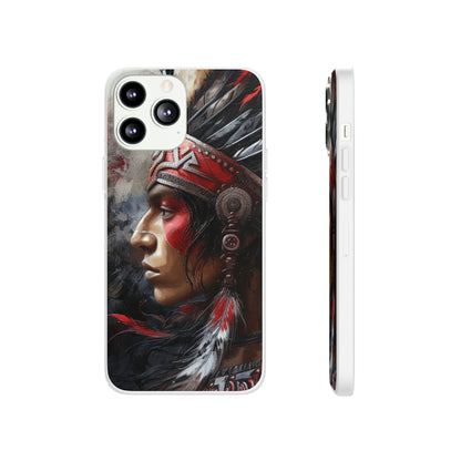 Aztec Silent Warrior – Flexi Phone Case (iPhone & Samsung • Clear TPU • Made in USA • Personalized Option)