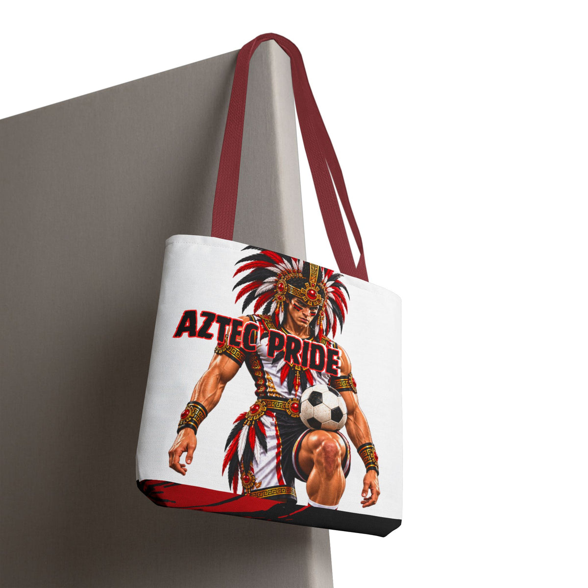 Aztec Soccer Savage Warrior Tote Bag